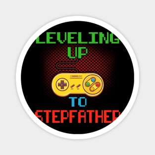 Promoted To Stepfather T-Shirt Unlocked Gamer Leveling Up Magnet